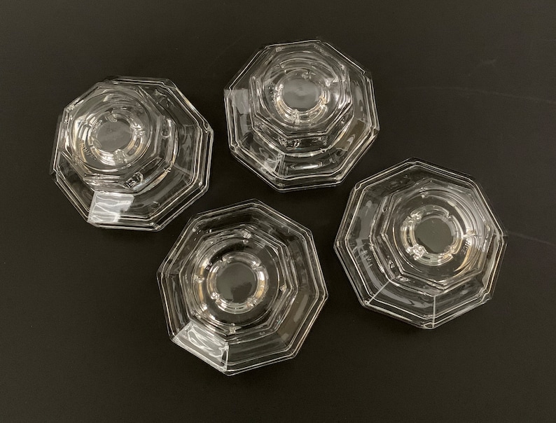 Luminarc Crystal Octagon Candle Holders Taper Votive Etsy
