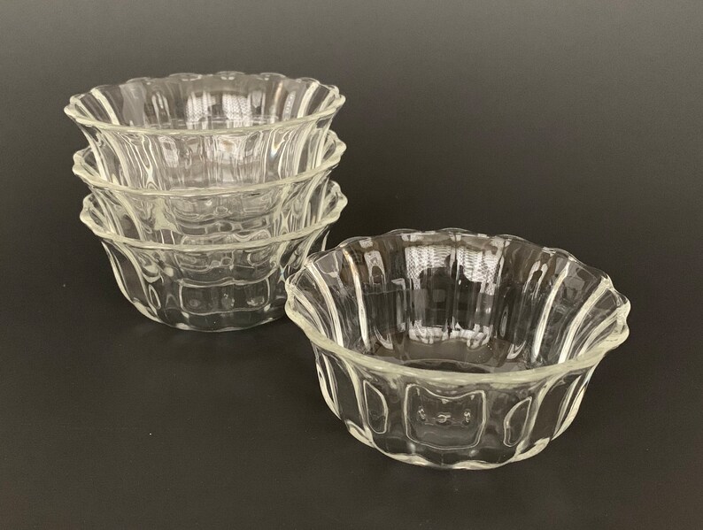 Libbey Clear Ribbed Custard Cups / Dessert Dishes With Etsy