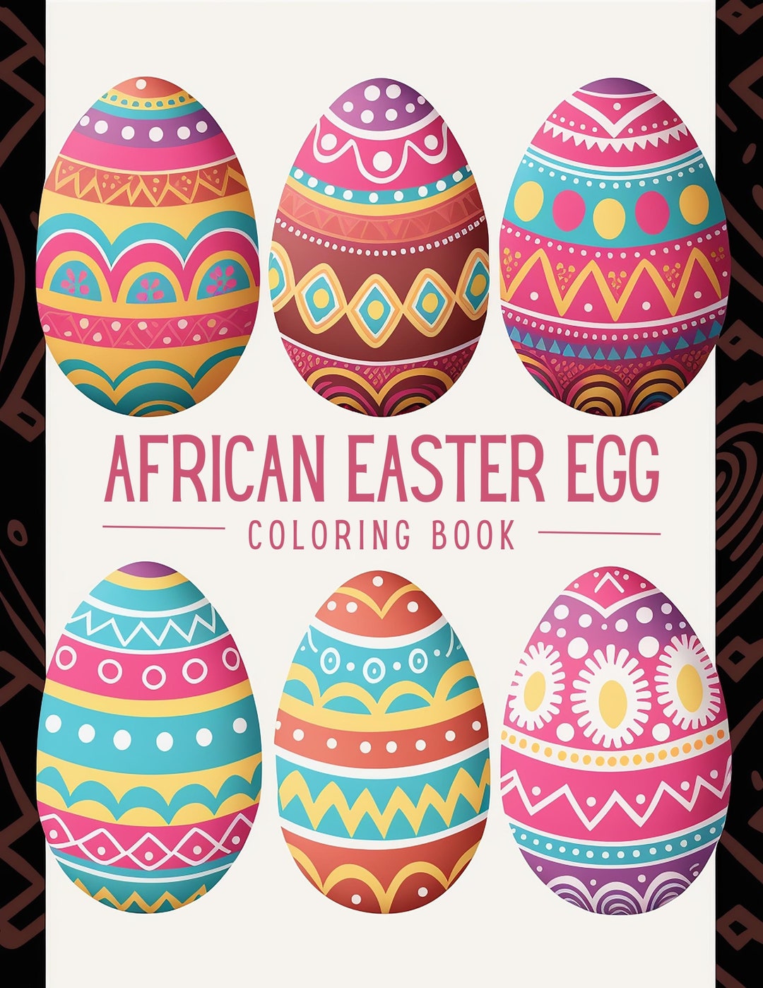 African Easter Egg 12-page Coloring Book Black & White African - Etsy