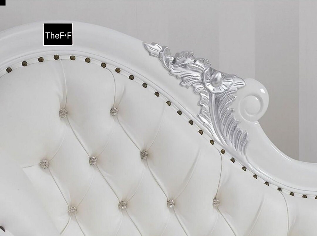 Antique Italian Rococo Carved Tufted Wedding Sofa Newly Upholstered in ...