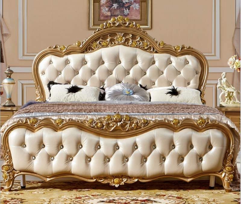 Gold antique bed frame discount
