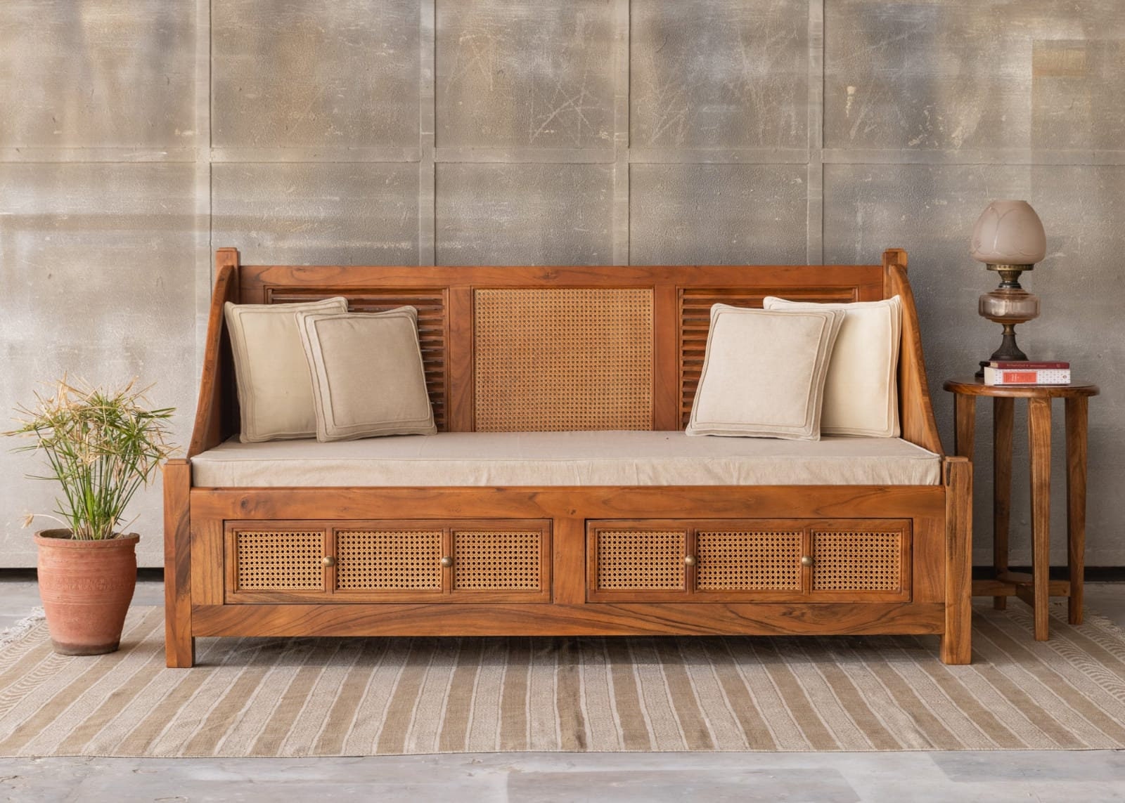 Antique cane sofa discount