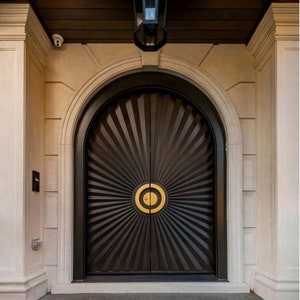 Hand Carved Custom Built Modern Door - Antique Arch, Curve Interior/Exterior, Hinged, Garden Gate, Pantry, Closet, 3d Luxury door