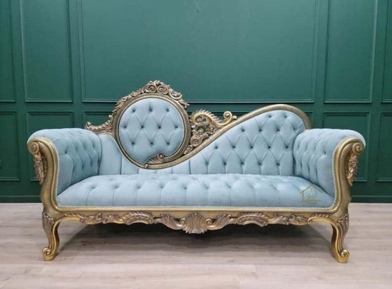 French Style Pune Settee Sofa Victorian Style Chaise Lounge