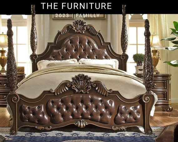 Victorian style king size bed frame discount