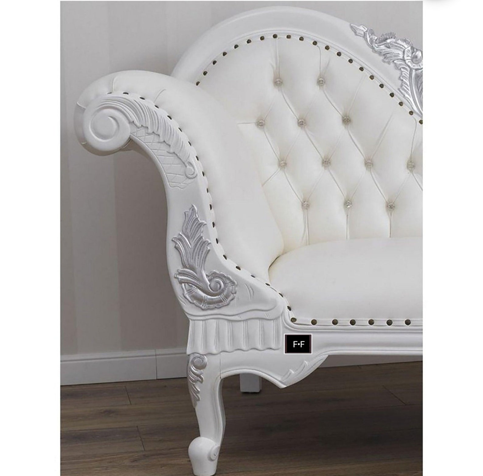 Antique Italian Rococo Carved Tufted Wedding Sofa Newly Upholstered in ...