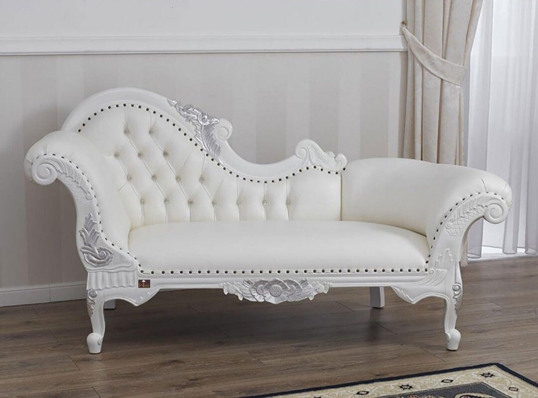 Antique Italian Rococo Carved Tufted Wedding Sofa Newly Upholstered in ...
