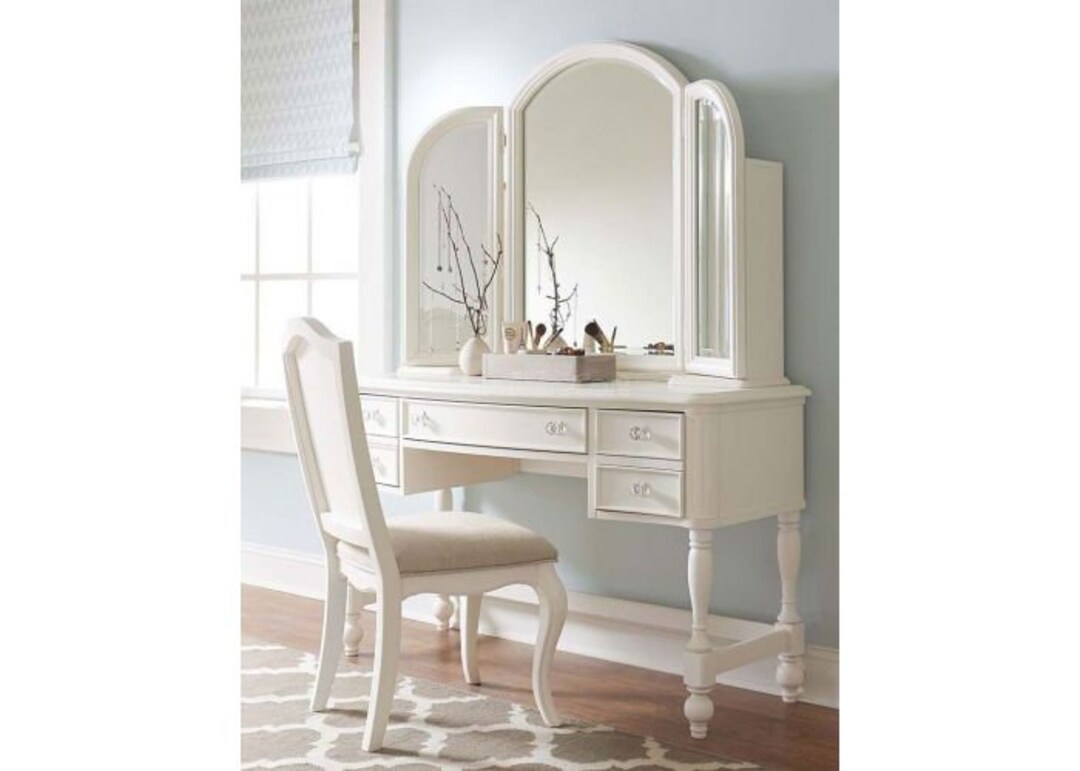 Handcrafted Vintage Dresser With Seat and Mirror/ French Etsy