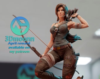 Lara Croft - Figurine/Statue Tomb Raider imprimée en 3D par 3DMOON