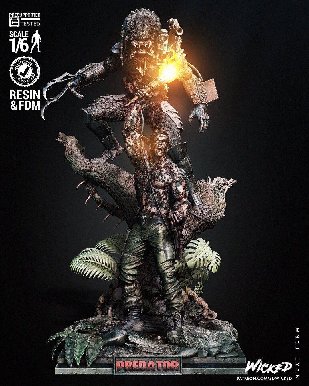 Predator V2 Fan Made 3D Printed Statue/figurine by Wicked3d - Etsy UK