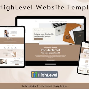 GoHighLevel Website Template - Neutral Beige - For Coaches, Business Owners, Consultants - Go High Level