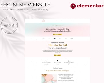 Feminine Coaching Website – Elementor Pro Template Kit