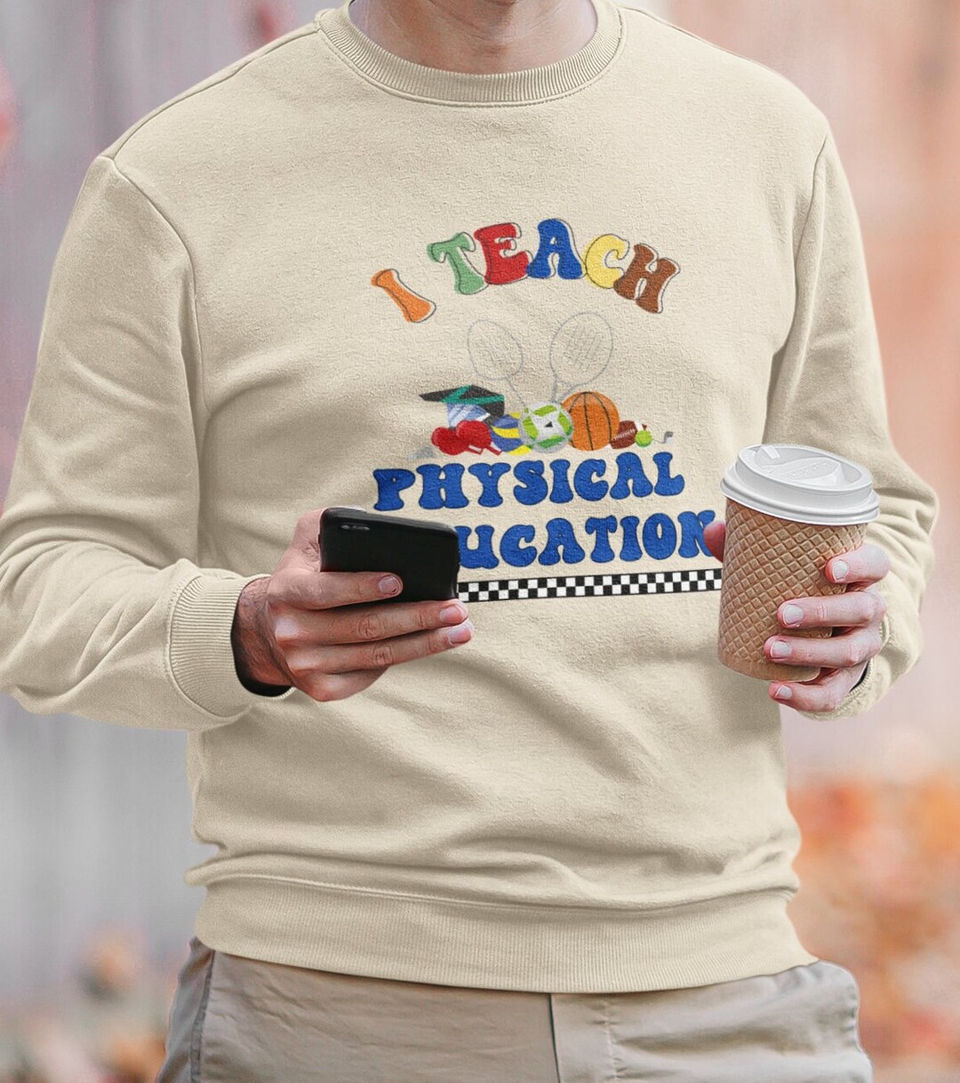 P.E. Teacher Sweatshirt, Teacher Gift, Teacher Shirt, Women's Teacher