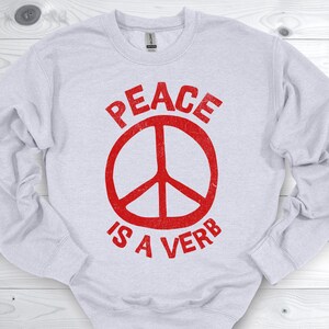 Peace Sign Sweatshirt, Vintage 60's Sweater, Activist Shirt
