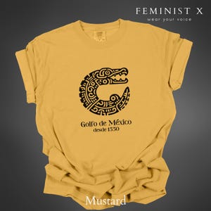 Camiseta del Golfo de México, regalo para papá, serpiente azteca, camiseta del Golfo de México, camiseta de herencia mexicana, camiseta de festival, camiseta tribal