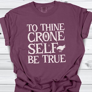 Feminist Crone and Crow Shirt, Witchy Menopause Tshirt