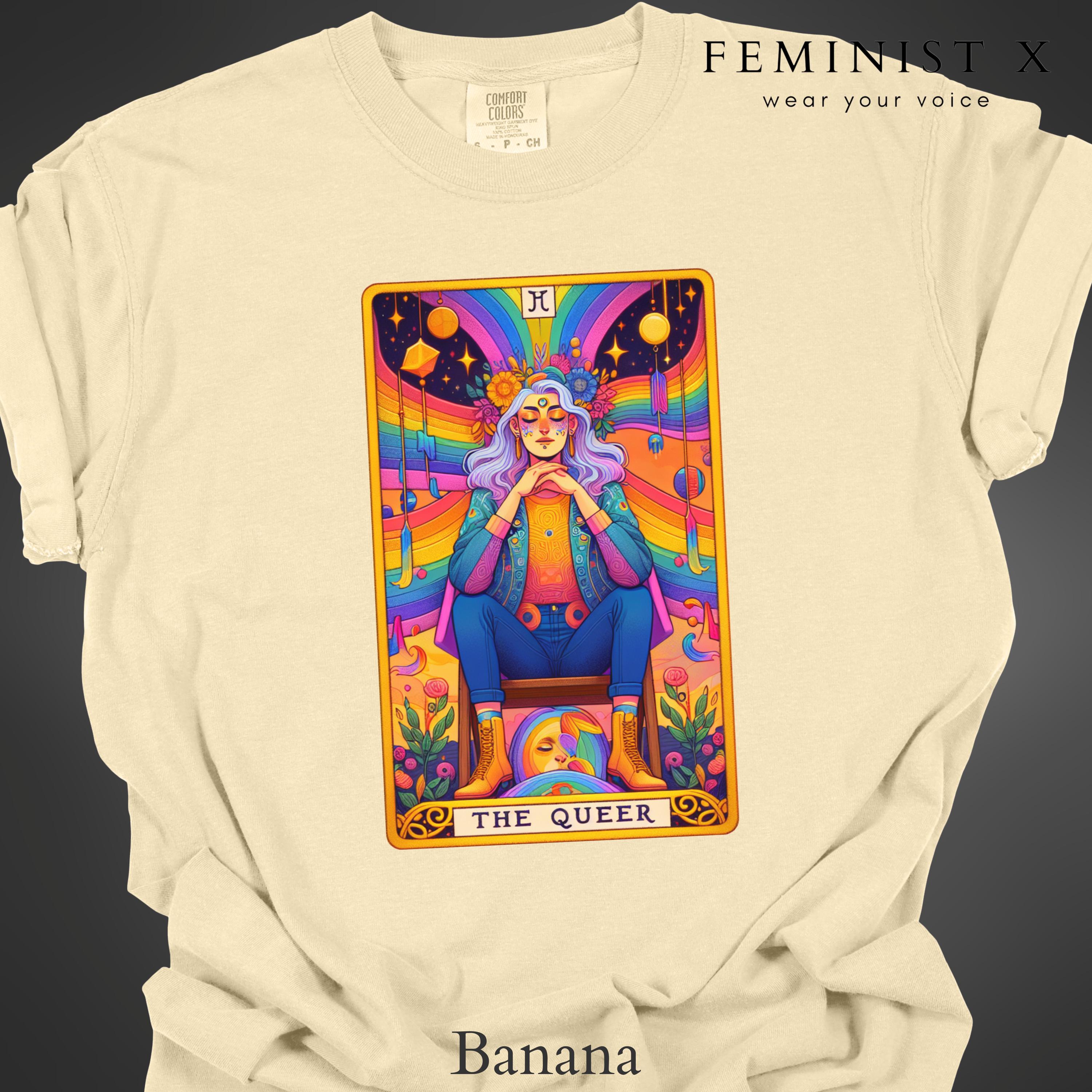 The Queer Tarot Comfort Colors Shirt, Pride Art Tee, Rainbow Tarot