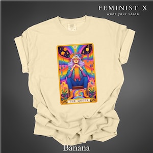 Maglietta con carte dei tarocchi queer, Comfort Colors®, abbigliamento queer non binario, regalo per LGBTQ, maglietta genderqueer, magliette unisex, taglie forti, mese dell'orgoglio