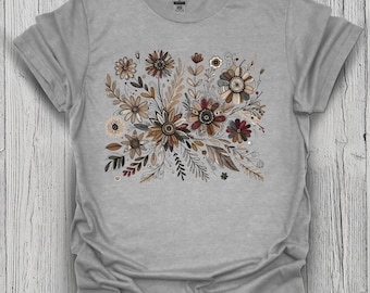 Subtle Floral Anti Trump T-shirt, Feminist Gift