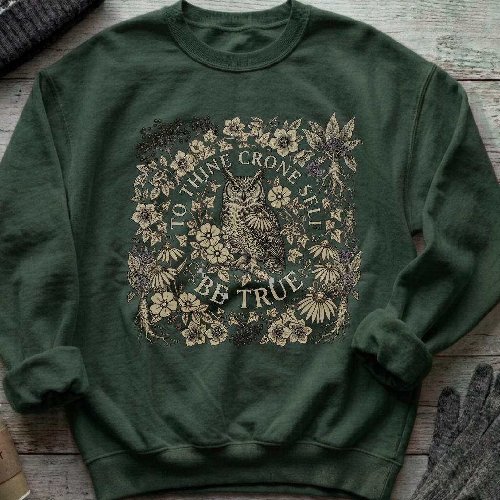 Wise Owl Crone Sweatshirt: Menopause Self-Care - Witchy Vibes