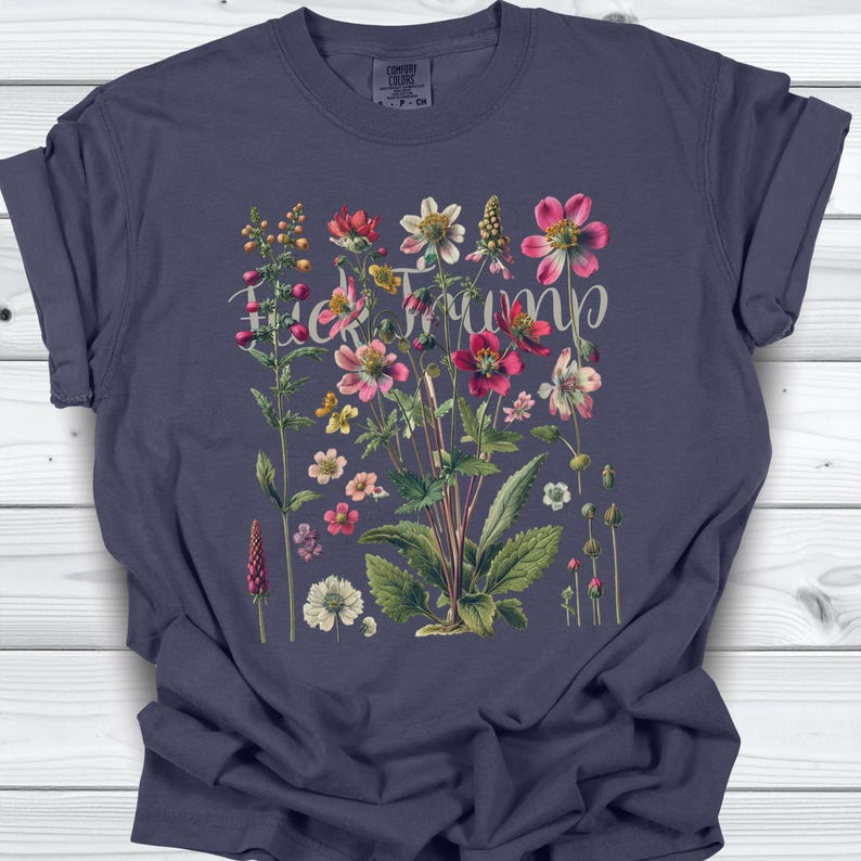 Subtle Fuck Trump Wildflower Tee | Quiet Protest Shirt image 3