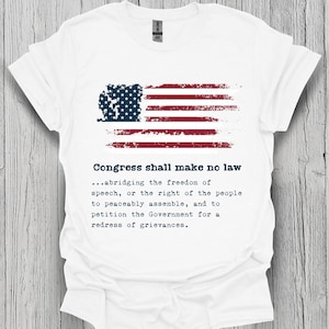 First Amendment Shirt: Free Speech USA Flag Shirt