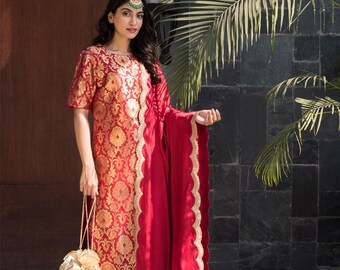Banarasi brocade suit set
