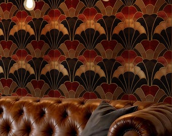 Black Gold Art Deco Wallpaper – Vintage Glam Wall Pattern