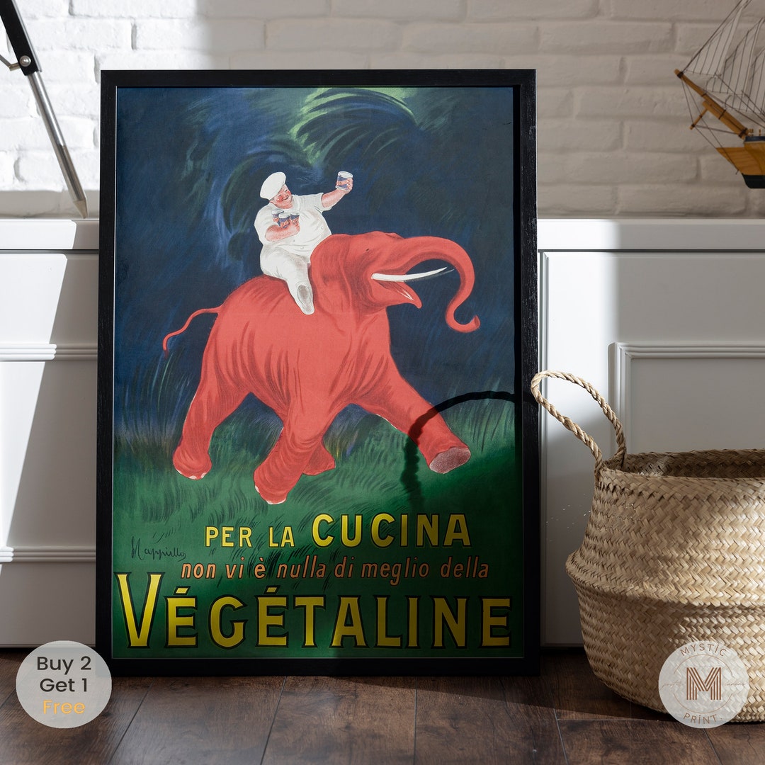 Vegetaline per La Cucina by Leonetto Cappiello, Vintage Poster, Art Nouveau  Print, Vintage Wall Art, Advertisement Poster, Housewarming 