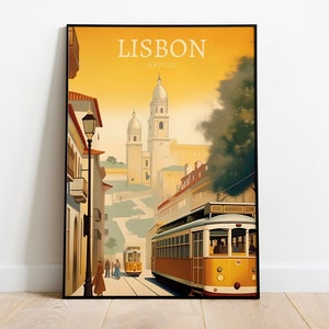 LisbonTravel Poster Wall Art | Vintage Print | Digital Download