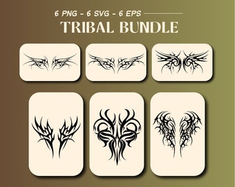 Tribal-Bundle für die Individualisierung von Kleidung – Branding SVG PNG EPS-Dateien für Sublimation oder Schneidemaschine oder andere
