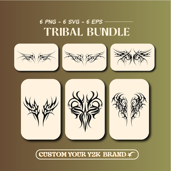 Tribal Bundle for clothing customization - Branding SVG PNG EPS files for sublimation or cutting machine or other
