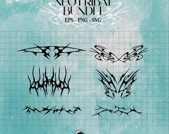 Neotribal Bundle Cybersigilism y2k – T-Shirt- oder Hoodie-Kreation – Designermarke – Soziale Netzwerke – Sofortiger Download