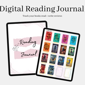 Digital Reading Journal | Book Reviews | Minimal Reading Journal | Reading Tracker for GoodNotes | Notability