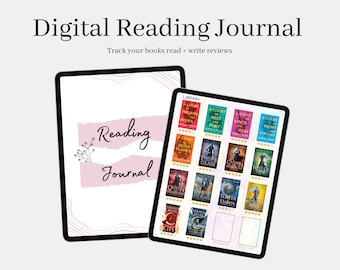 Digital Reading Journal | Book Reviews | Minimal Reading Journal | Reading Tracker for GoodNotes | Notability