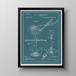 CHRIETZBERG ANCHOR PATENT Print Replica 1892 - Ideal Nautical Decor for Home, Office, Den or Man Cave Walls - Free Shipping Included