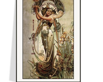 Art Nouveau Poster 1897 by Theophile Hingre, French Champagne Advertisement, Remastered Museum Quality Reproduction Print, Free Shipping