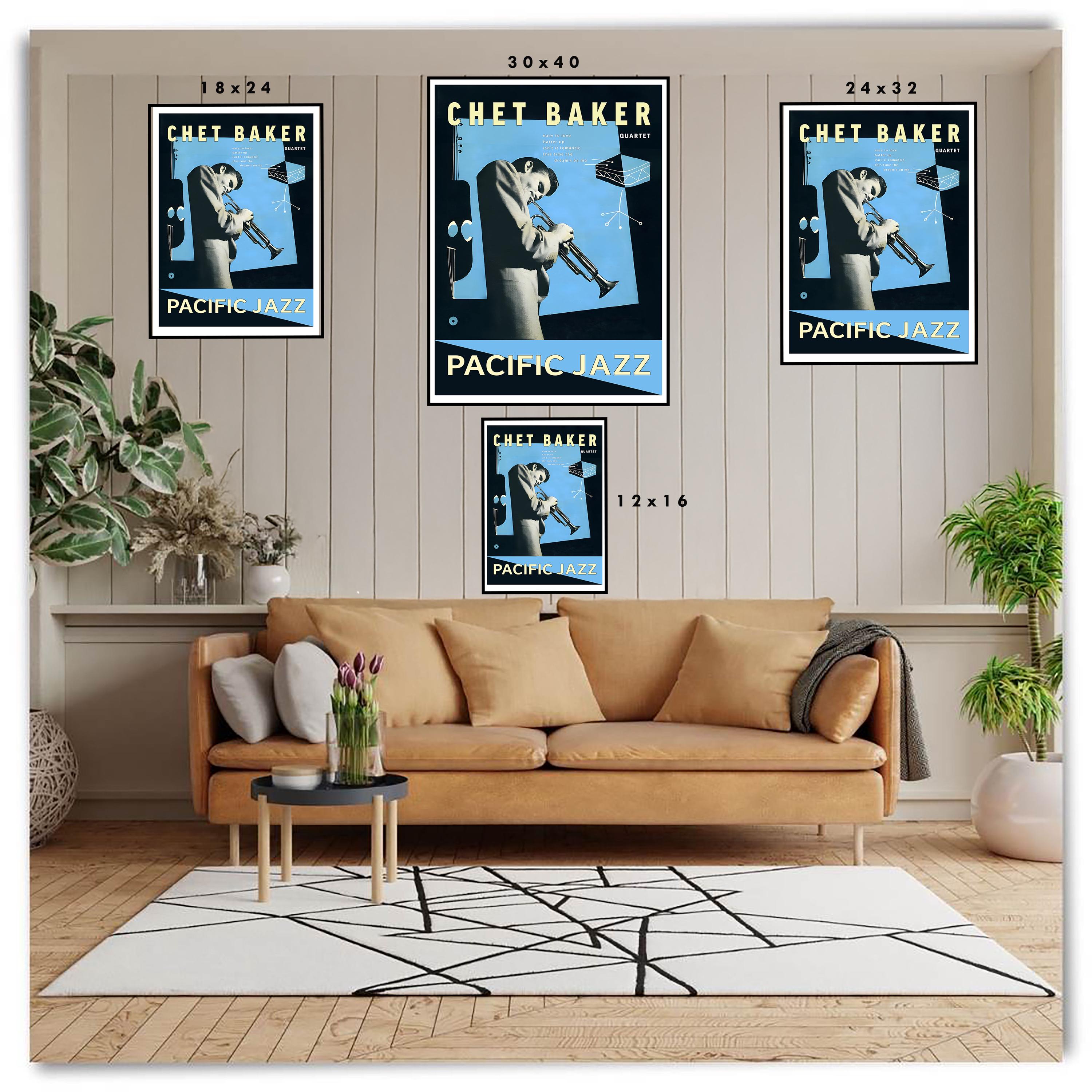 Vintage Chet Baker Album Cover Poster – the Pacific Jazz Years