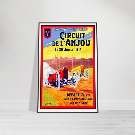 ヴィンテージ オート レース ポスター サーキット ド ランジュー