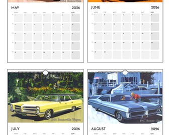 Classic Pontiacs 1960–1970 Calendar, 2026 11x16.5 Inch Calendar