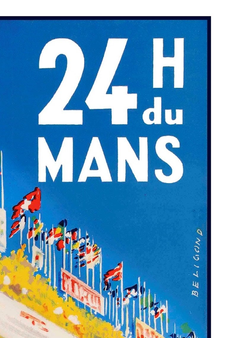CARS MOTOR RACING POSTERS Print Grand Prix GP 24hrs Le Mans F1 Wall Art Man Cave