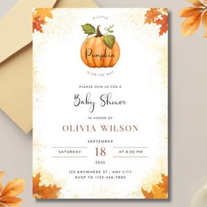 Baby Shower Little Pumpkin, Little pumpkin on the way, Baby shower pumpkin, Fall baby shower