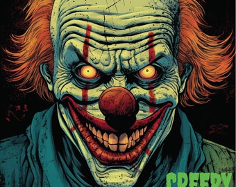 Descarga digital de payaso espeluznante