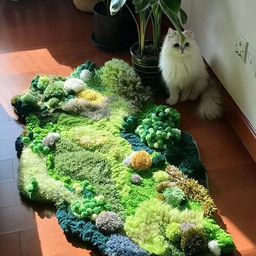 Moss Rugs .handmade Turfted Wool Rugs Carpets for Living Etsy Australia