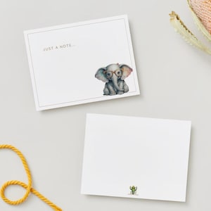 Biglietto di auguri con acquerello di elefante - vuoto all'interno