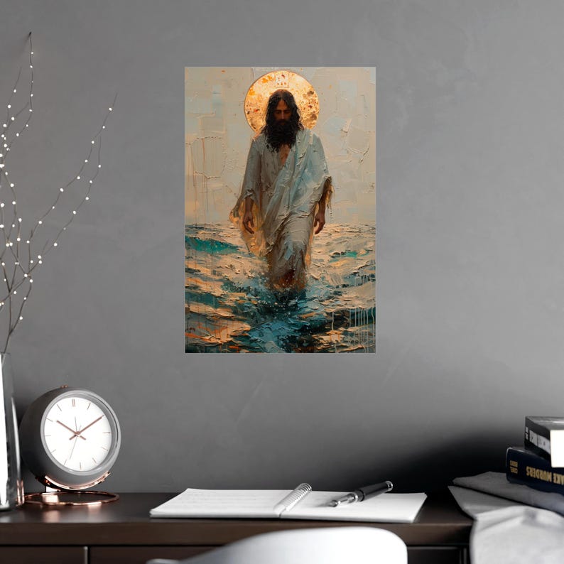 Jesus Walking on Water Poster | Matte Vertical or Horizontal Wall Art ...