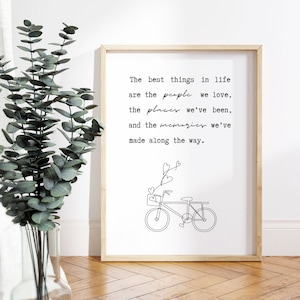 The best things in life, Printable wall art, Inspirational quote, Positive quotes, Quote print, Best friend gifts, Gift for Girl, Minimalist