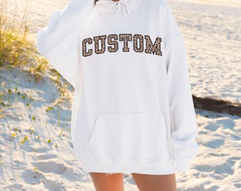 Custom Leopard Print Hoodie: Personalized Cheetah Gift