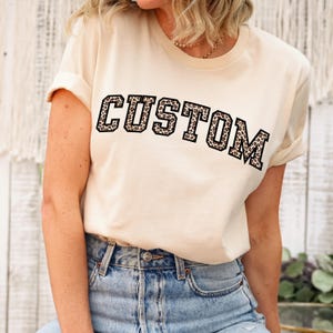 Anpassad leopardmönstrad t-shirt: Personlig djurmönstrad t-shirt