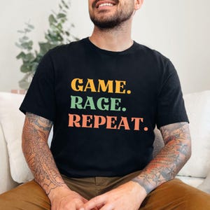 Lustiges Gamer Rage Shirt, Geschenk für Gamer, Videospiel-Liebhaber Shirt, Brettspiel Gaming Shirt, Familienspiel Nacht Shirt Swag, Online MMO RPG RPS